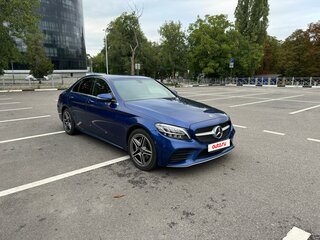 2019 Mercedes-Benz C-Класс 180 IV (W205) Рестайлинг, синий, 3350000 рублей, вид 3