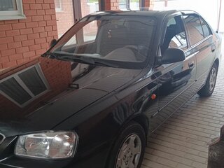 2009 Hyundai Accent ТагАЗ II, чёрный, 450000 рублей, вид 1