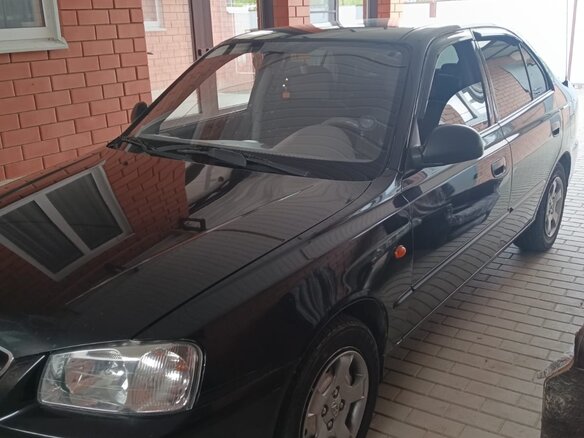 2009 Hyundai Accent ТагАЗ II, чёрный, 400000 рублей