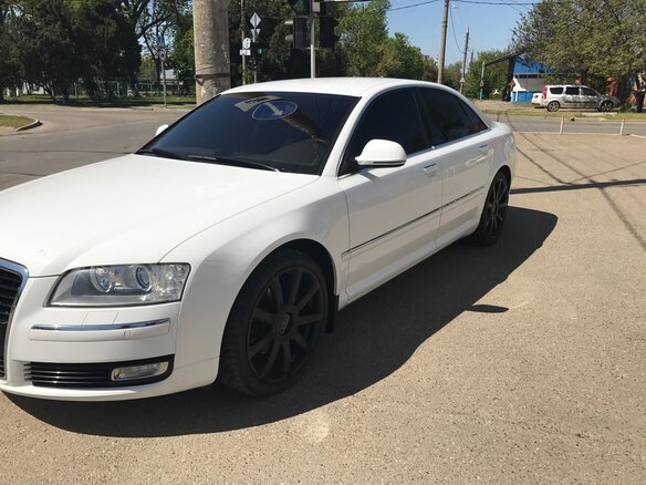 2008 Audi A8 II (D3) Рестайлинг 2, белый - вид 2
