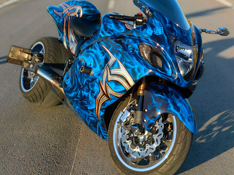 2008 Suzuki GSX 1300 R Hayabusa, синий, 2200000 рублей, вид 1