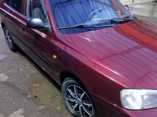 2008 Hyundai Accent ТагАЗ II, красный, 350000 рублей, вид 3
