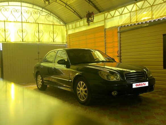 2006 Hyundai Sonata ТагАЗ IV (EF) Рестайлинг, синий, 500000 рублей - вид 1