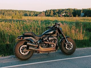 2019 Harley-Davidson Fat Bob, чёрный, 1800000 рублей, вид 3
