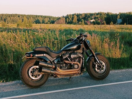 2019 Harley-Davidson Fat Bob, чёрный, 1800000 рублей, вид 3