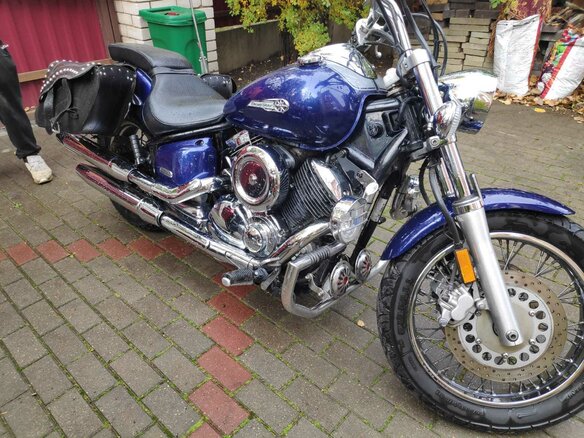 2008 Yamaha XVS1100, синий, 390563 рублей