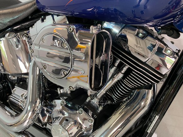 2006 Harley-Davidson Springer Softail, синий - вид 24