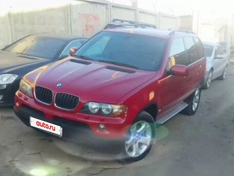 2005 BMW X5 4.4i I (E53) Рестайлинг, красный, 500000 рублей, вид 2