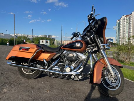 2008 Harley-Davidson Street Glide, оранжевый, 990000 рублей, вид 3
