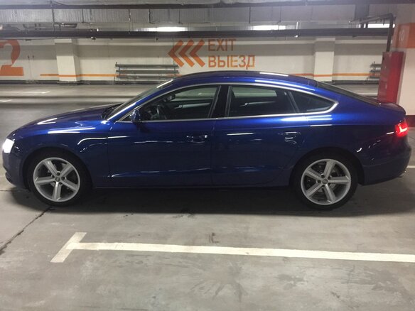 2014 Audi A5 I (8T) Рестайлинг, синий - вид 1