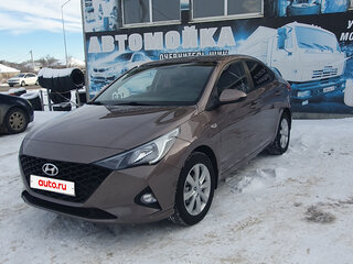 2021 Hyundai Solaris II Рестайлинг, коричневый, 1880000 рублей, вид 2