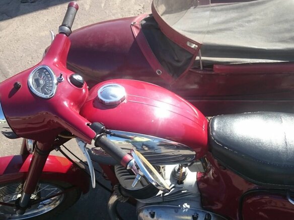 1969 Jawa 350/360, пурпурный - вид 2