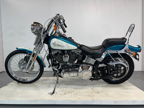 1990 Harley-Davidson Springer Softail, голубой - вид 1