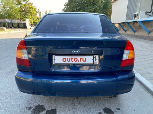 2007 Hyundai Accent ТагАЗ II, синий, 375000 рублей - вид 3