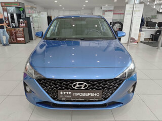 2021 Hyundai Solaris II Рестайлинг, синий, 1480000 рублей, вид 2