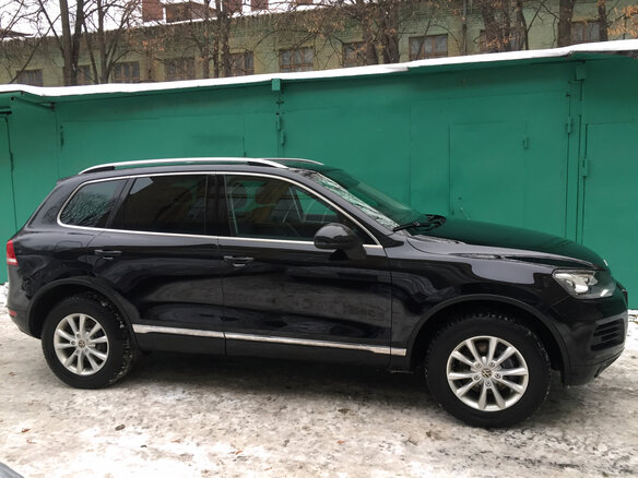 2014 Volkswagen Touareg II, чёрный - вид 7