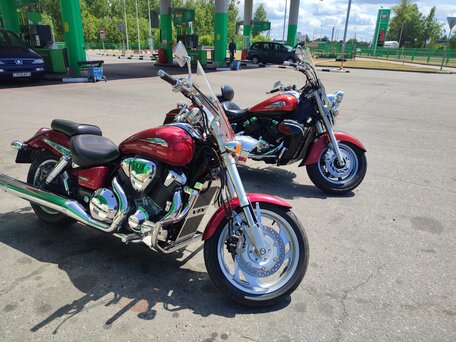 2003 Honda VTX 1800, красный, 670000 рублей, вид 1