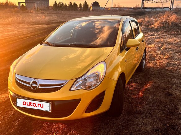 2012 Opel Corsa D Рестайлинг II, жёлтый, 650000 рублей