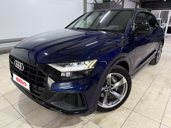 2019 Audi Q8 45 TDI I (4M), синий, 6290000 рублей - вид 6