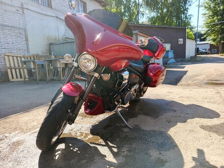 2002 Yamaha XV 1700 Warrior, пурпурный, 850000 рублей, вид 2