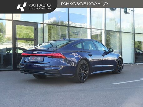 2019 Audi A7 55 TFSI II (4K), синий, 4150000 рублей, вид 4