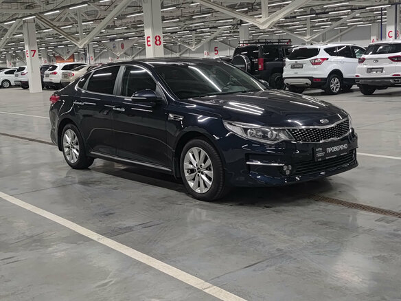 2018 Kia Optima IV Рестайлинг, синий, 1720000 рублей - вид 2