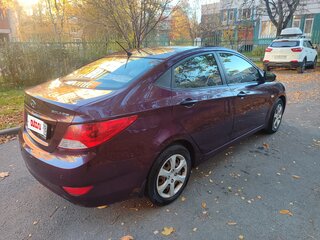 2013 Hyundai Solaris I, фиолетовый, 800000 рублей, вид 4