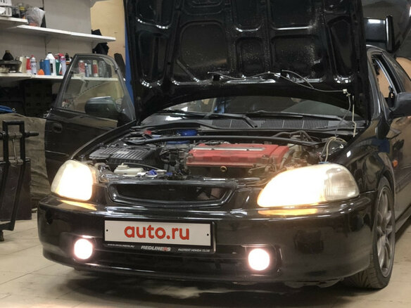 1995 Honda Civic VI, чёрный - вид 8