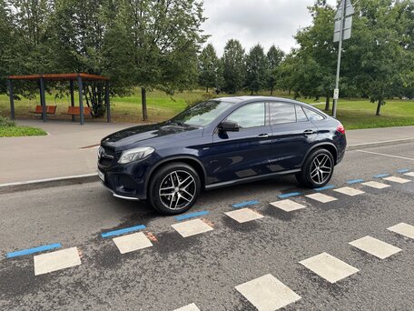 2016 Mercedes-Benz GLE 450 AMG I (W166), синий, 3700000 рублей, вид 2