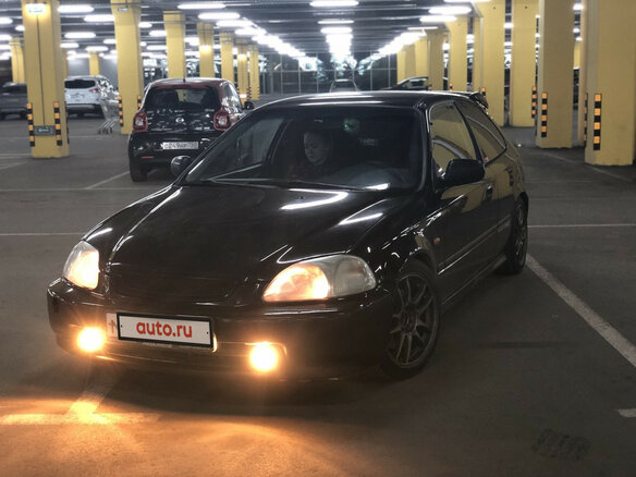 1995 Honda Civic VI, чёрный - вид 1