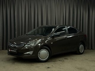 2016 Hyundai Solaris I Рестайлинг, коричневый, 599900 рублей, вид 1