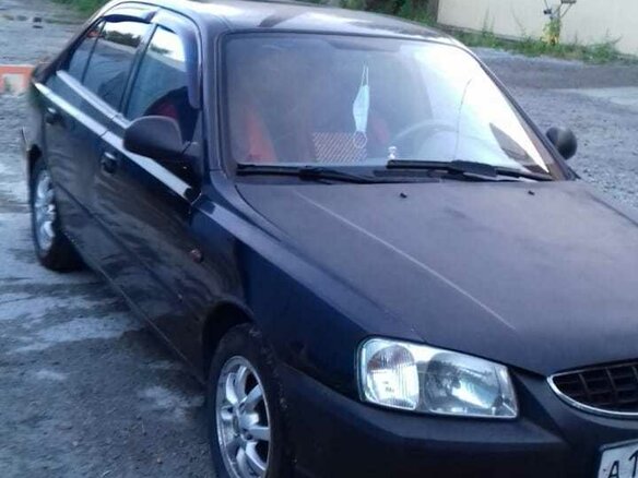 2005 Hyundai Accent ТагАЗ II, чёрный - вид 1