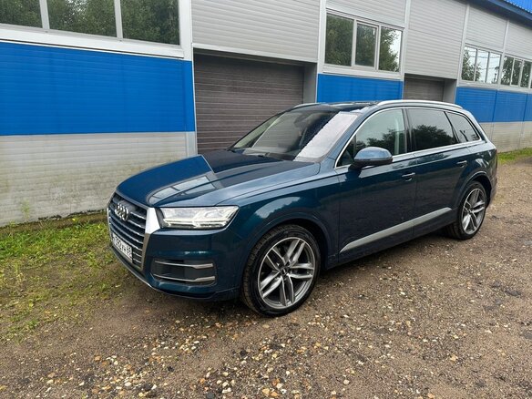 2018 Audi Q7 II (4M), синий, 5300000 рублей