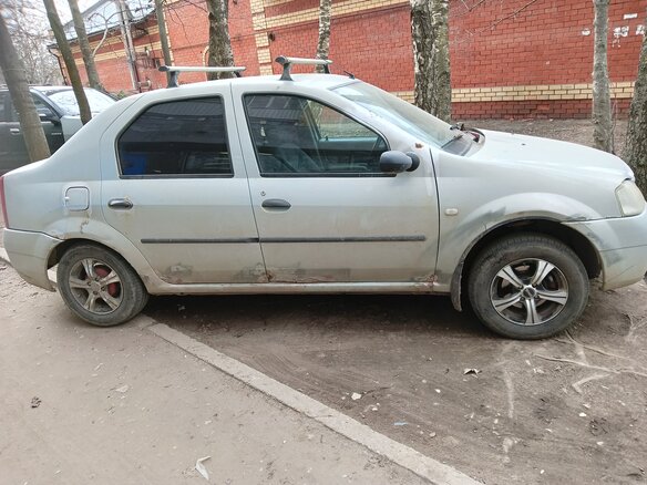 2007 Renault Logan I, серый, 265000 рублей - вид 1