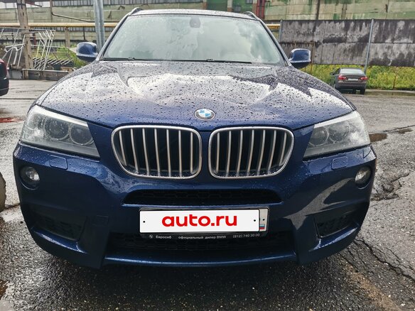 2012 BMW X3 28i xDrive II (F25), синий, 1900000 рублей - вид 9
