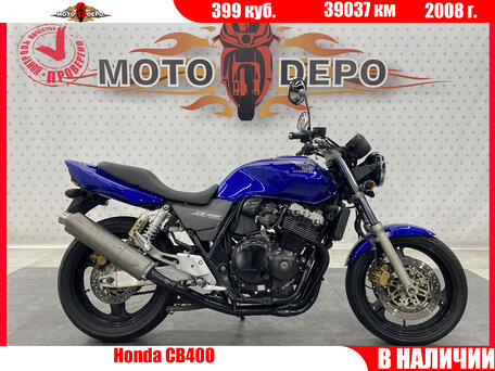 2007 Honda CB 400 Super Four, синий, 355000 рублей, вид 1