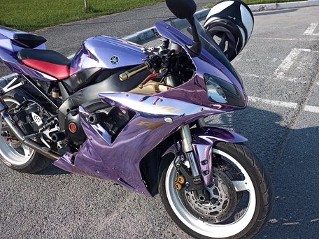 2002 Yamaha YZF-R1, фиолетовый, 550000 рублей, вид 4