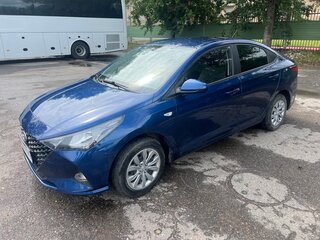 2021 Hyundai Solaris II Рестайлинг, синий, 1470000 рублей, вид 1