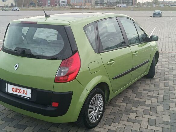 2008 Renault Scenic II Рестайлинг, зелёный, 590000 рублей - вид 6