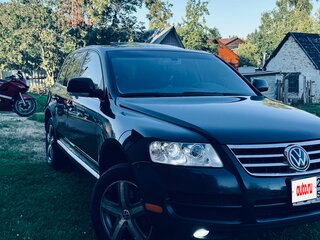 2004 Volkswagen Touareg I, чёрный, 800000 рублей, вид 4