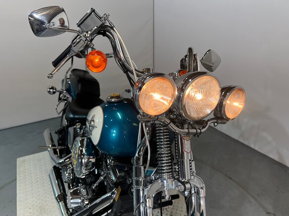 1990 Harley-Davidson Springer Softail, голубой - вид 4