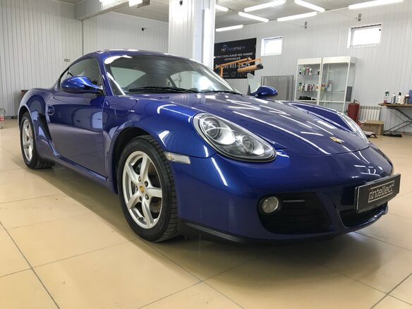 2009 Porsche Cayman I (987) Рестайлинг, синий - вид 1