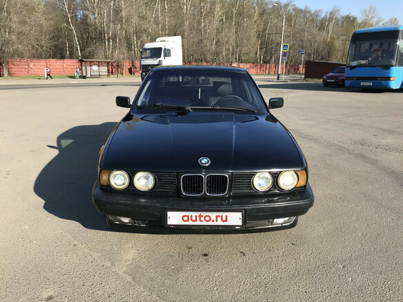 1992 BMW 5 серии 525i III (E34), чёрный - вид 1