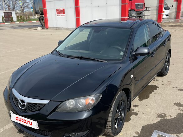 2008 Mazda 3 I (BK) Рестайлинг, чёрный, 590000 рублей - вид 1