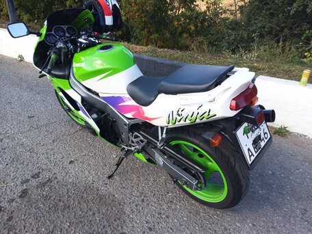 1996 Kawasaki ZX-6 Ninja, зелёный, 270000 рублей, вид 2