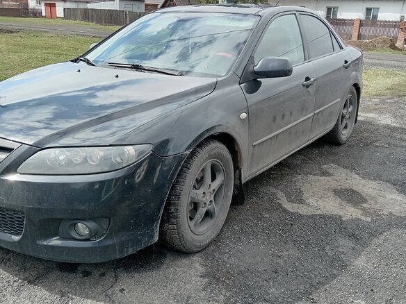 2007 Mazda 6 I (GG) Рестайлинг, чёрный, 680000 рублей