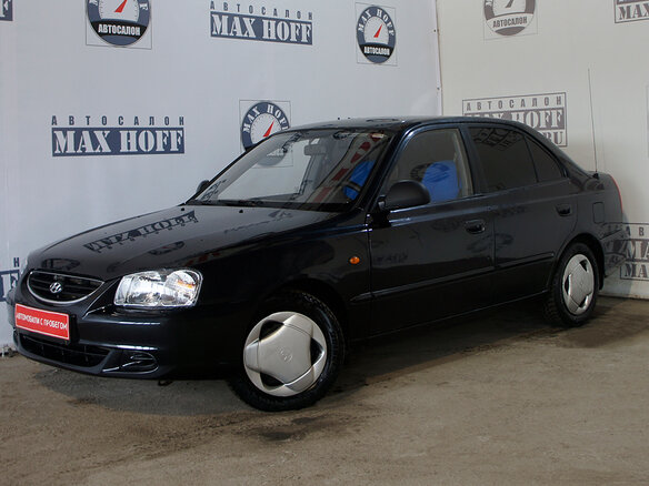 2006 Hyundai Accent ТагАЗ II, чёрный