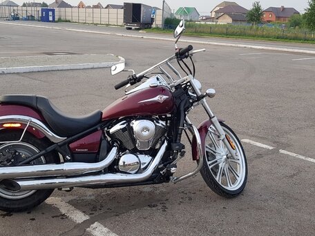 2011 Kawasaki VN900 Vulcan, пурпурный, 550000 рублей, вид 4