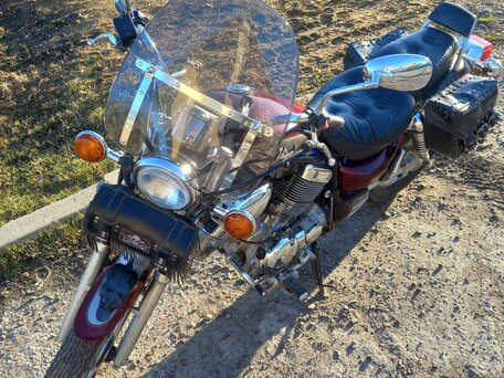 1996 Yamaha XV400 Virago, пурпурный, 299999 рублей, вид 1