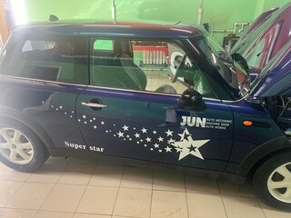 2002 Mini Hatch Cooper I (R50), синий, 470000 рублей, вид 2
